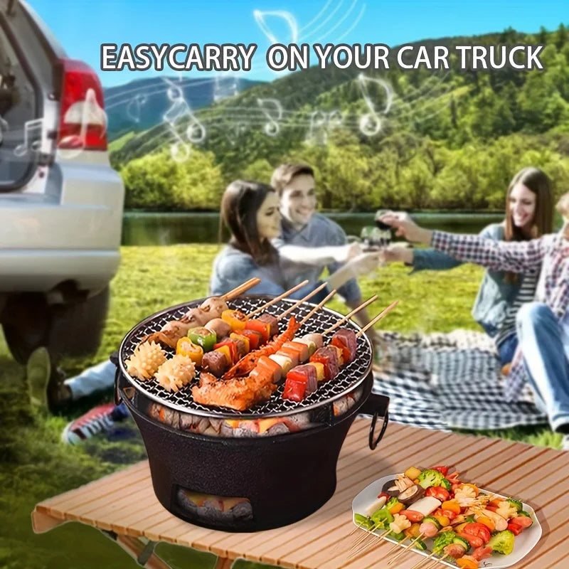 KL1 Cast Iron Charcoal & Alcohol Stove Portable Outdoor Cooking Stove for Camping, Picnic, BBQ & Preppers Gear
