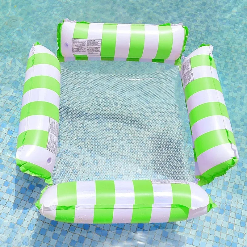 Inflatable Pool Lounger – Floating Chair with Backrest & Armrest | Multi-Color Adult Pool Float
