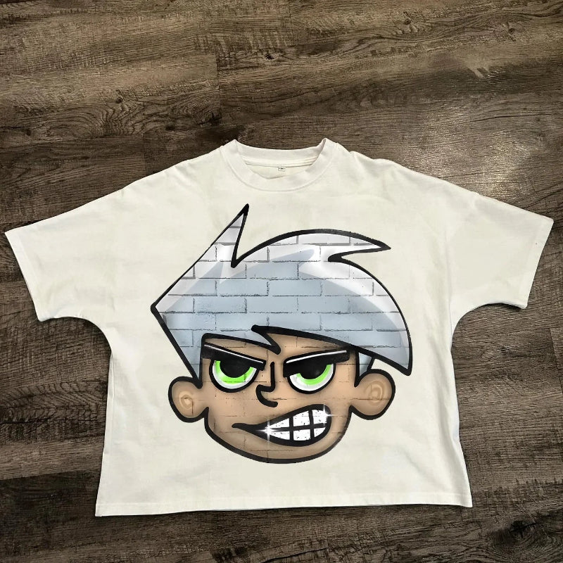 Graphic Cartoon Face T-Shirt – Funny & Unique Short Sleeve Tee | Unisex Cotton Shirt