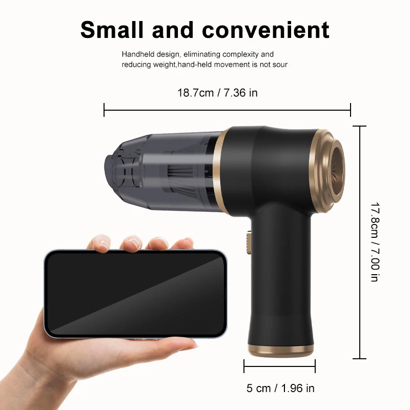 Wireless Car Vacuum Cleaner Portable High Power Handheld Vacuum for Car, Bedroom & Carpet Cleaning