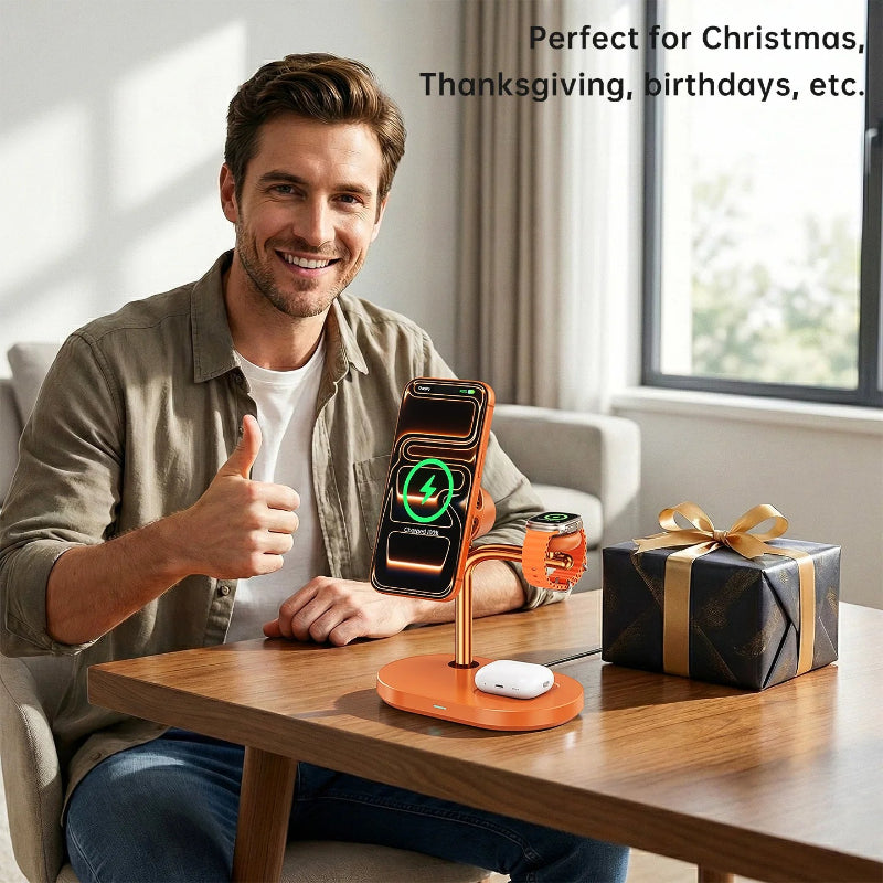 25W MagCold Wireless Charging Stand – Qi2.2 Magnetic Cooling Dock for iPhone 17, Galaxy S26 & Smartwatches