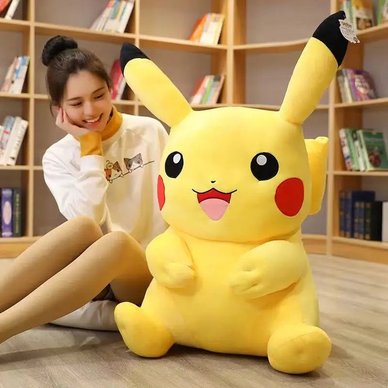 Pokémon Pikachu Plush Toy – 28 cm & 40 cm Stuffed Doll & Pillow Gift