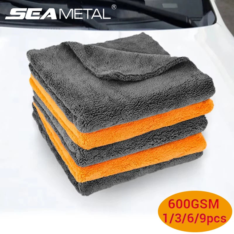 SEAMETAL 600GSM Microfiber Car Cleaning Towels 40×40cm