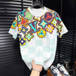2026 New Style Men's Casual Trendy Fashion Short-Sleeved T-Shirt Classic Round-neck T-Shirt Colorful Print Letters Summer Shirt