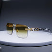 Luxury Square Sunglasses Set with Gold Frames