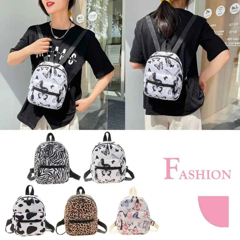 Preppy Style Animal Pattern Printing Knapsack Women Casual Ladies Small Handbags