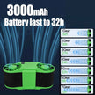 Rechargeable Waist Clip Fan 30000mAh 7 Speed 11000RMP Strong Airflow Personal Fan for Hiking Camping Travel Electric Cooling Fan