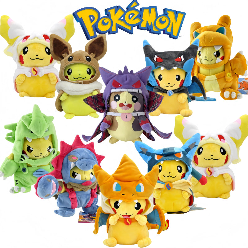 Pokémon Plush Toys – Pikachu, Eevee & Charizard, 20–30 cm | Soft Collectible Plush