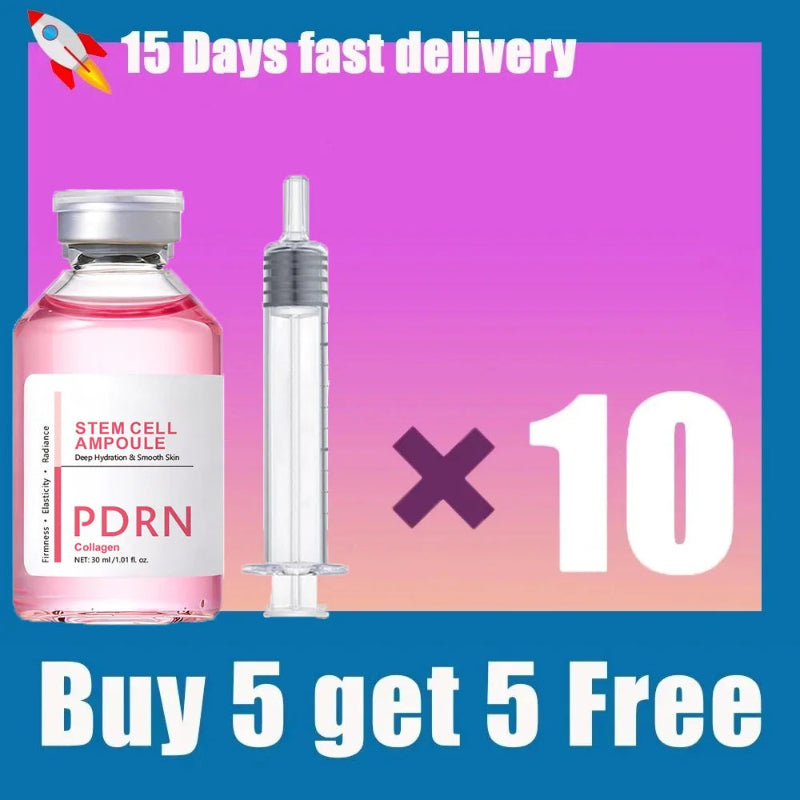 PDRN Stem Cell Ampoule with Collagen – 30ml Hydrating Facial Serum with Hyaluronic Acid and Nicotinamide