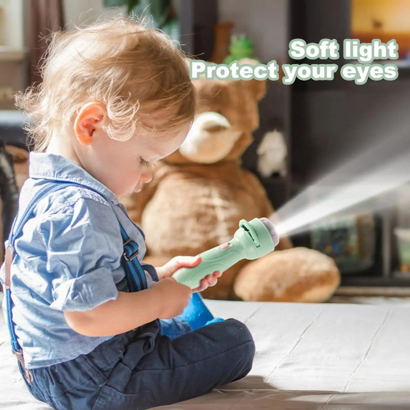 Kids Flashlight Projector 120 Patterns Projector Toys for Kids Preschool Learning Cartoon Torch Light Projection Flashlight