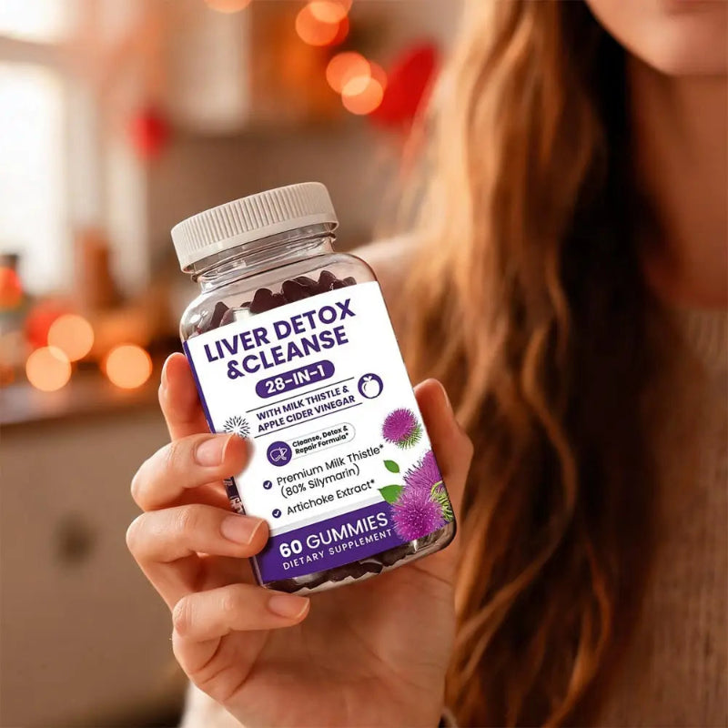 Milk Thistle Liver Support Gummies 28-in-1 Herbal Blend – 60 Count
