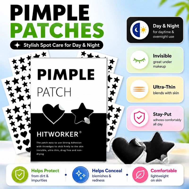 360PCS Heart & Star Acne Pimple Patches – Hydrocolloid Blemish Spot Stickers