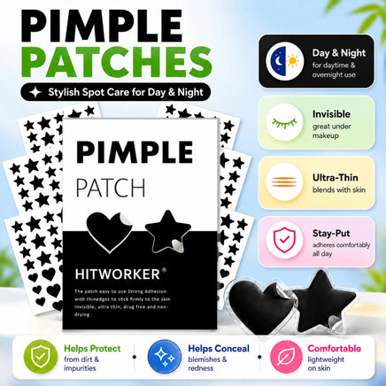 360PCS Heart & Star Acne Pimple Patches – Hydrocolloid Blemish Spot Stickers
