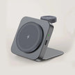 15W Magnetic Wireless Charger 2-in-1 – Foldable Fast Charging Phone Stand with Portable Aluminum Design