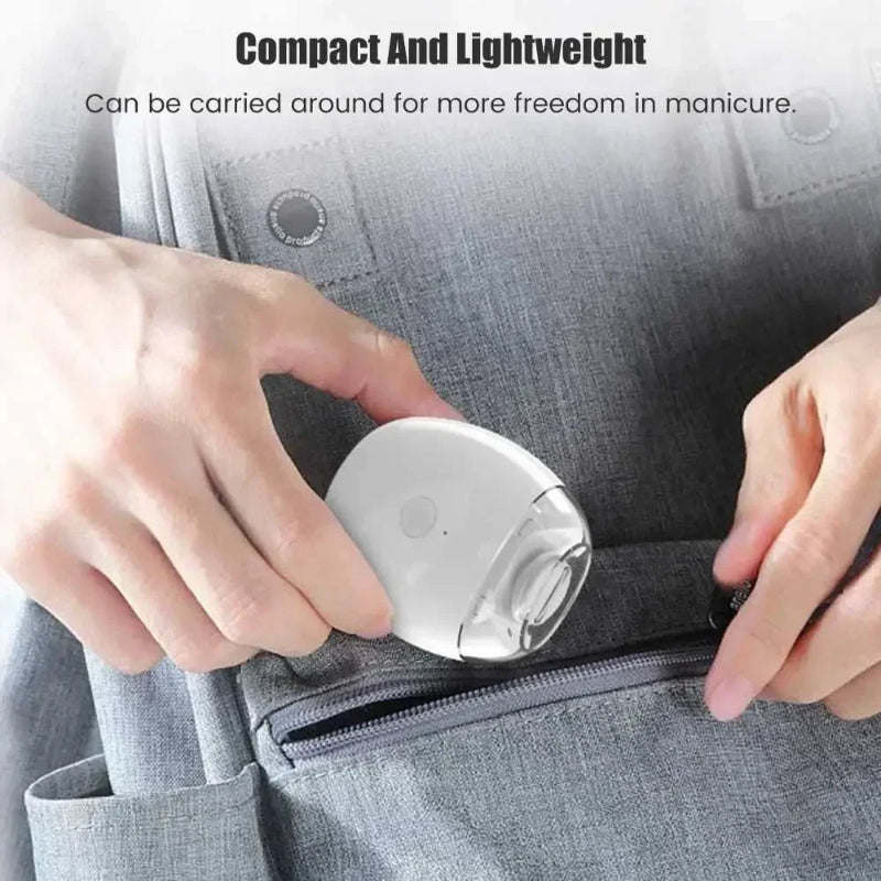 Electric Nail Cutter – White Nail Trimming Device