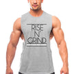 RISE N’ GRIND Men’s Sleeveless Gym Tank Top – Muscle Fit Workout Vest