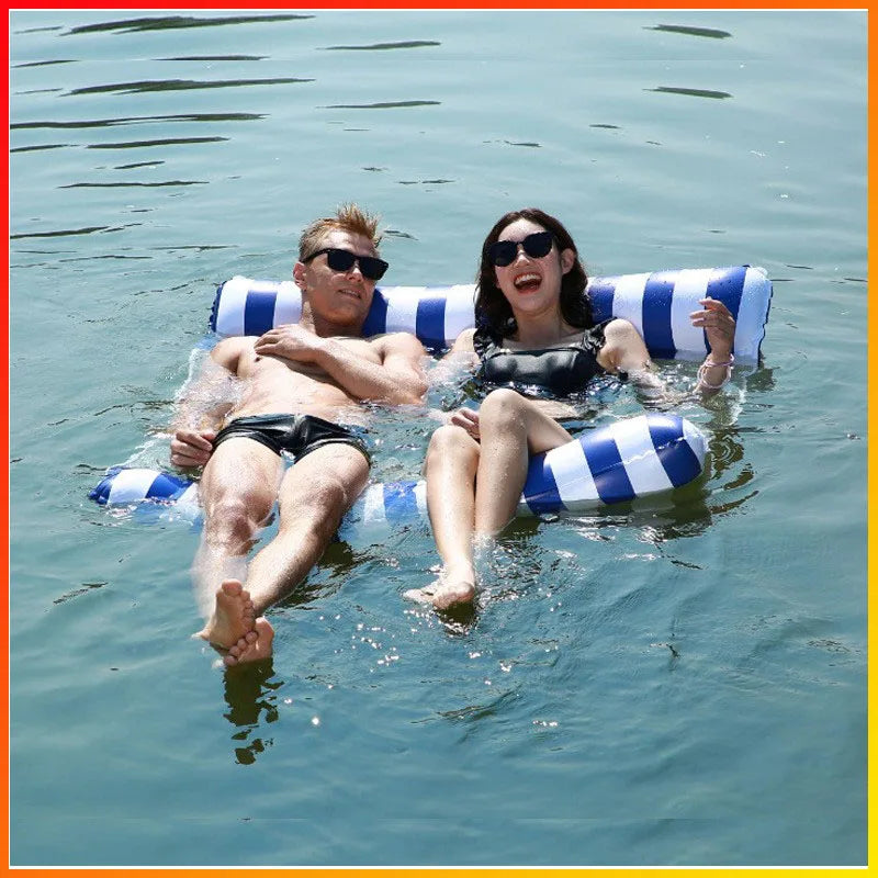 Inflatable Pool Lounger – Floating Chair with Backrest & Armrest | Multi-Color Adult Pool Float
