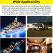 12V/24V Waterproof LED Marine Boat Navigation Light 180° Rotating Sailing Anchor Light