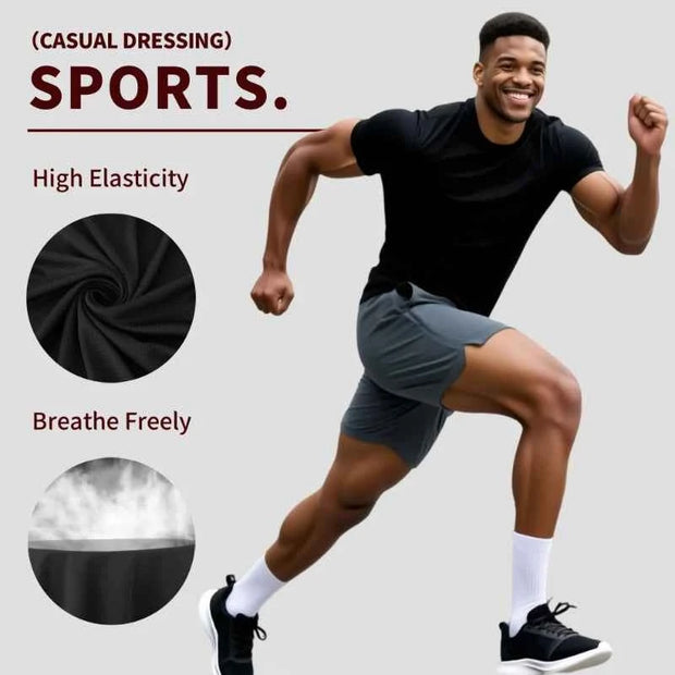 5-Pack Men’s Performance T-Shirts – Comfortable, Breathable Athletic Tees