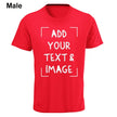 Add Your Text & Image Customizable Crew Neck Short Sleeve T-Shirt