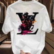 Louis Vuitton Floral Logo T-shirt – Stylish Casual Wear for Men | Black & White Options