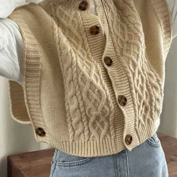 Knitted Button-Up Vest – Stylish Casual Wear for Women | Multi-Color Options