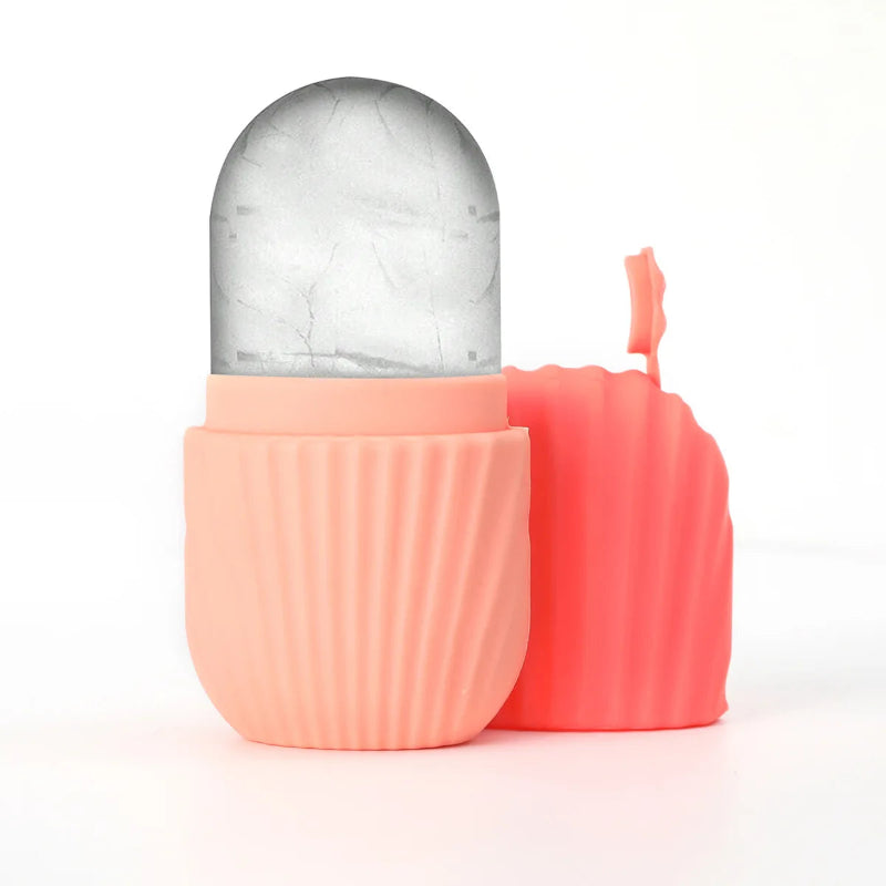 Ice Face Roller Ice Cube Beauty Massage Tool – Silicone Ice Mold Facial Roller for Eye Puffiness and Skin Care