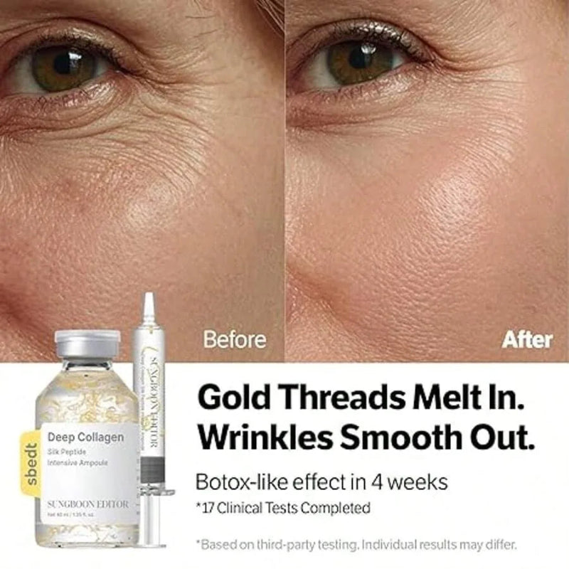 KOEC Silk Peptide Intensive Lifting Ampoule – Collagen Facial Serum with 30-Peptide Complex and Precision Applicator