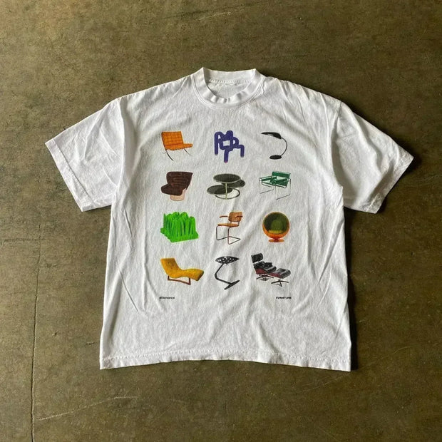 Flat-Six Car Graphic Tee & Cherry Blossom Shirt