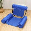 Inflatable Floating Pool Chair with Backrest – Multi-Color Adult Lounger