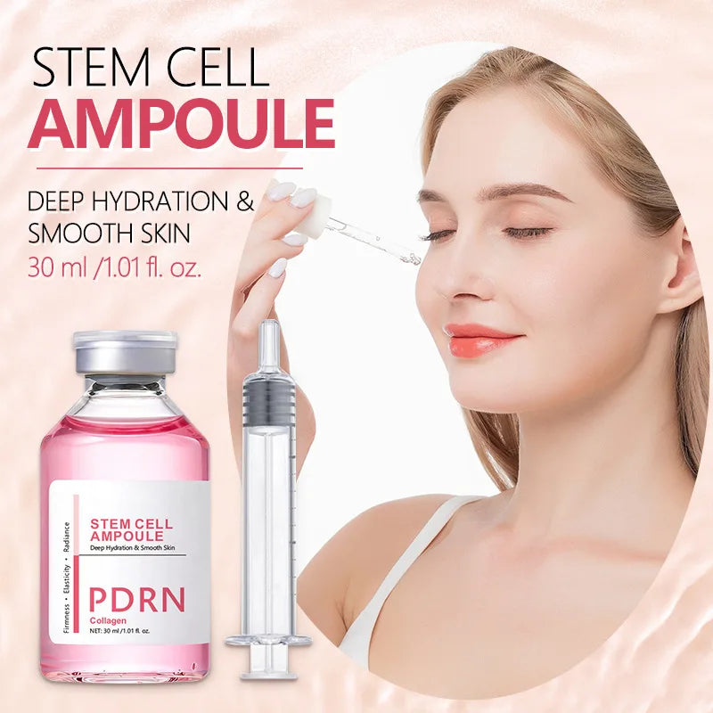PDRN Stem Cell Ampoule with Collagen – 30ml Hydrating Facial Serum with Hyaluronic Acid and Nicotinamide
