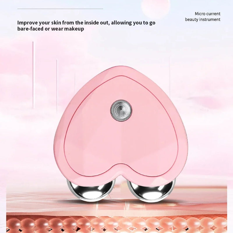 KEMOKO Micro Current Beauty Device Mini Facial Lifting Roller EMS Massager Skin Care Tool