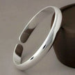 999 Sterling Silvery Cuff Polishing Retro Bracelet Bangles For Women Party Wedding Jewelry Accessories Argent 925