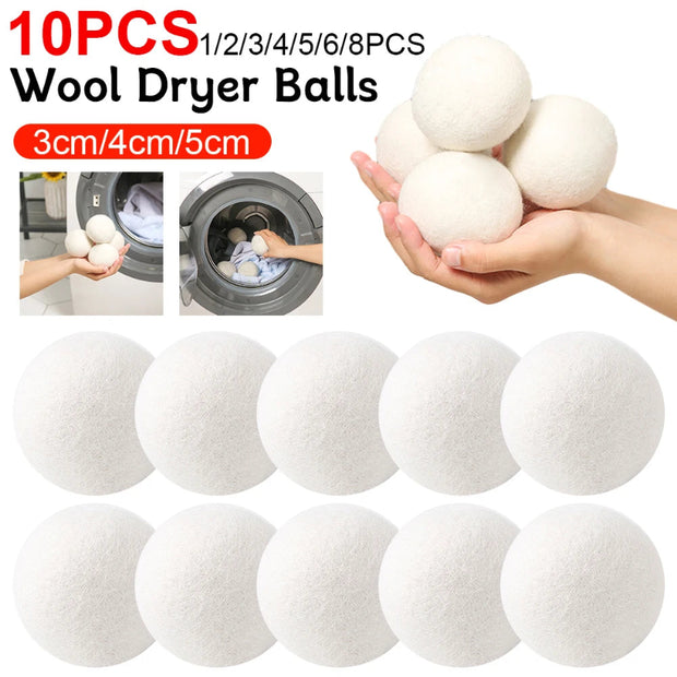 Reusable Wool Dryer Balls Set for Efficient Laundry Drying