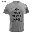 Add Your Text & Image Customizable Crew Neck Short Sleeve T-Shirt