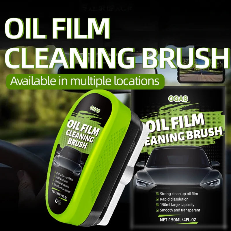 OGAS Automotive Car Glass Oil Film Cleaning Brush 150ml | Windshield & Window Cleaner