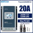 EPEVER MPPT Tracer Solar Charge Controller 10A 20A 30A 40A 12V/24V Battery Regulator