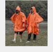Portable Outdoor Emergency Rain Poncho with Mylar Thermal Liner Waterproof & Wind-Resistant for Camping & Emergencies