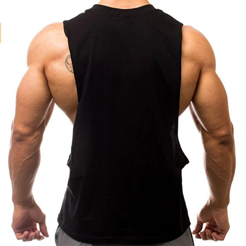 RISE N’ GRIND Men’s Sleeveless Gym Tank Top – Muscle Fit Workout Vest