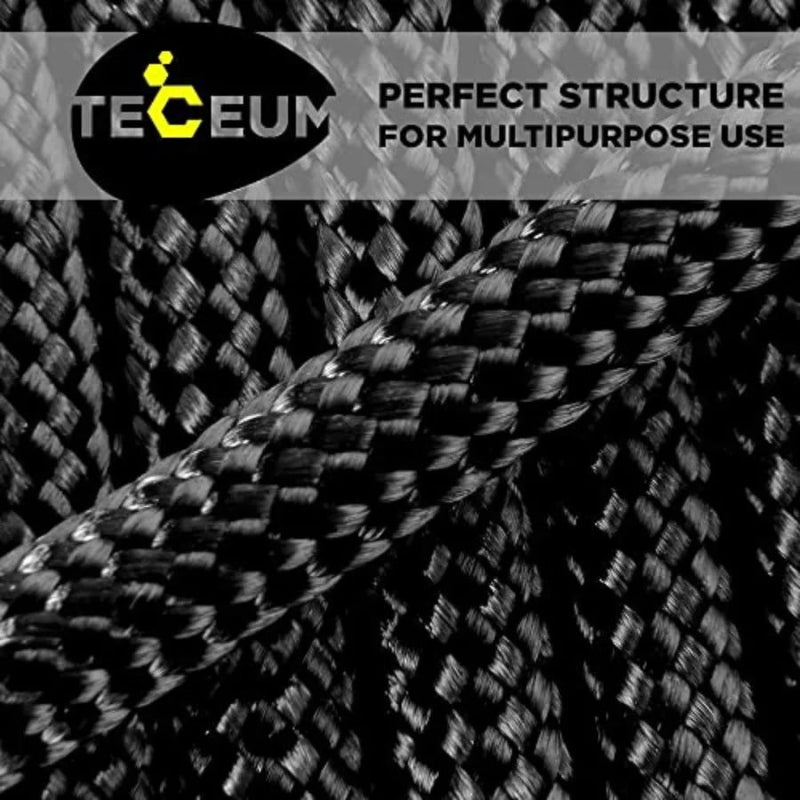 TECEUM Tactical Paracord Rope 4mm 5/32 Nylon Survival Cord 750LB Strength for Camping & Preppers Gear