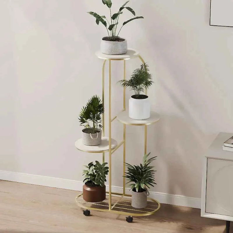 4/5 Tier Metal Plant Stand for Indoor Outdoor Plant Shelf for Multiple Plants Flower Pot Holder Display Stand for Balcony Garden
