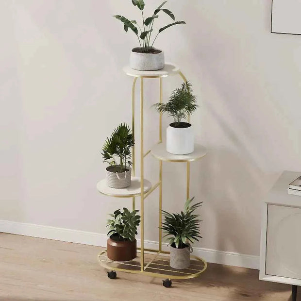4/5 Tier Metal Plant Stand for Indoor Outdoor Plant Shelf for Multiple Plants Flower Pot Holder Display Stand for Balcony Garden