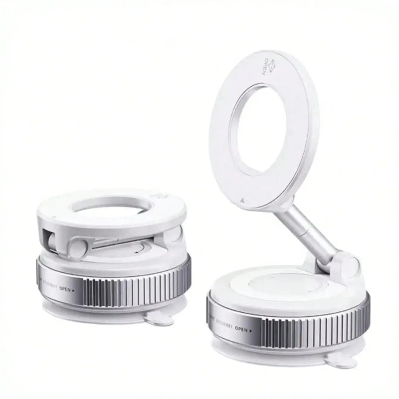 2PCS 360° Rotating Magnetic Vacuum Suction Cup Car Phone Holder – Adjustable Phone Mount Stand for iPhone & Android