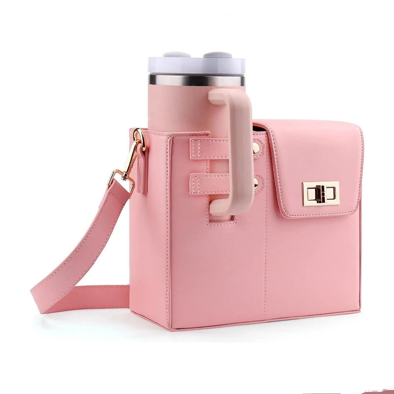 Tumbler Water Bottle Protective Bag with Strap – Cup Sleeve Storage Organizer for Stanley Quencher