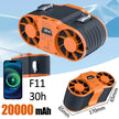 TIASTHAN 30000mAh Rechargeable Waist Clip Fan with 7 Speeds, Digital Display and Power Bank Function