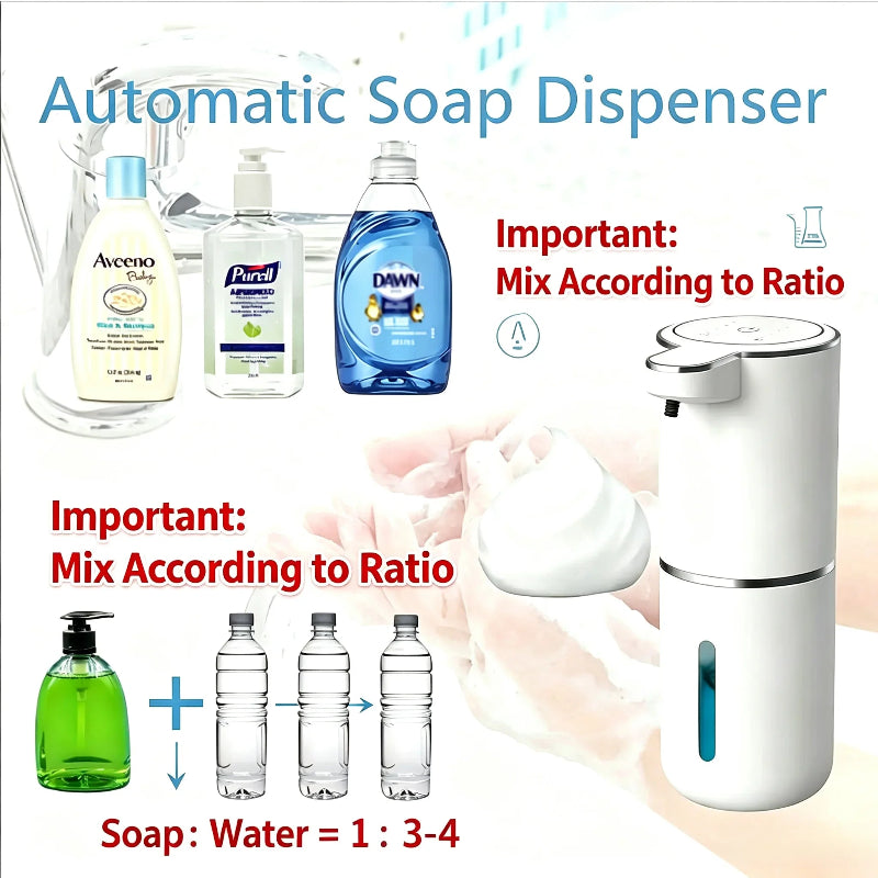 Automatic Touchless Soap Dispenser – USB Rechargeable Electric Liquid & Foam Pump with Infrared Sensor