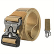 Heavy Duty Tactical Nylon Webbing Belt with Metal Buckle