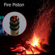 Portable Metal Fire Piston with Brass-Coloured Rod and Knurled Grip for Camping Survival