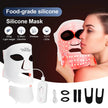 Silicone LED Face & Neck Mask – 7 Color Photon LED Red Light Infrared Therapy Facial Mask for Skin Care