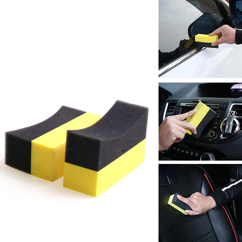 5/10Pcs Car Cleaning Sponge Brush Set Wheel Tire Washing Pads